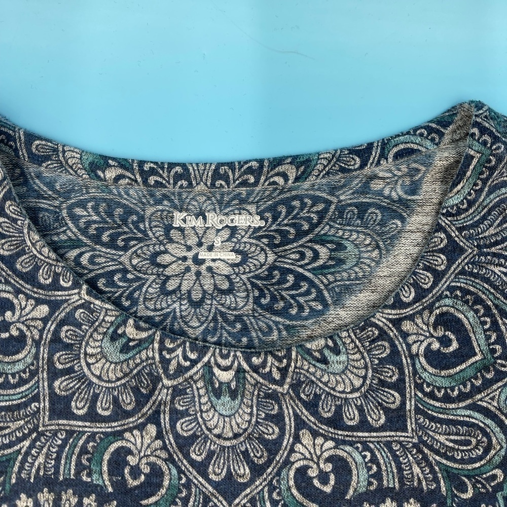 Kim Rogers Cool Print Rhinestones Shirt - Picture 3 of 3